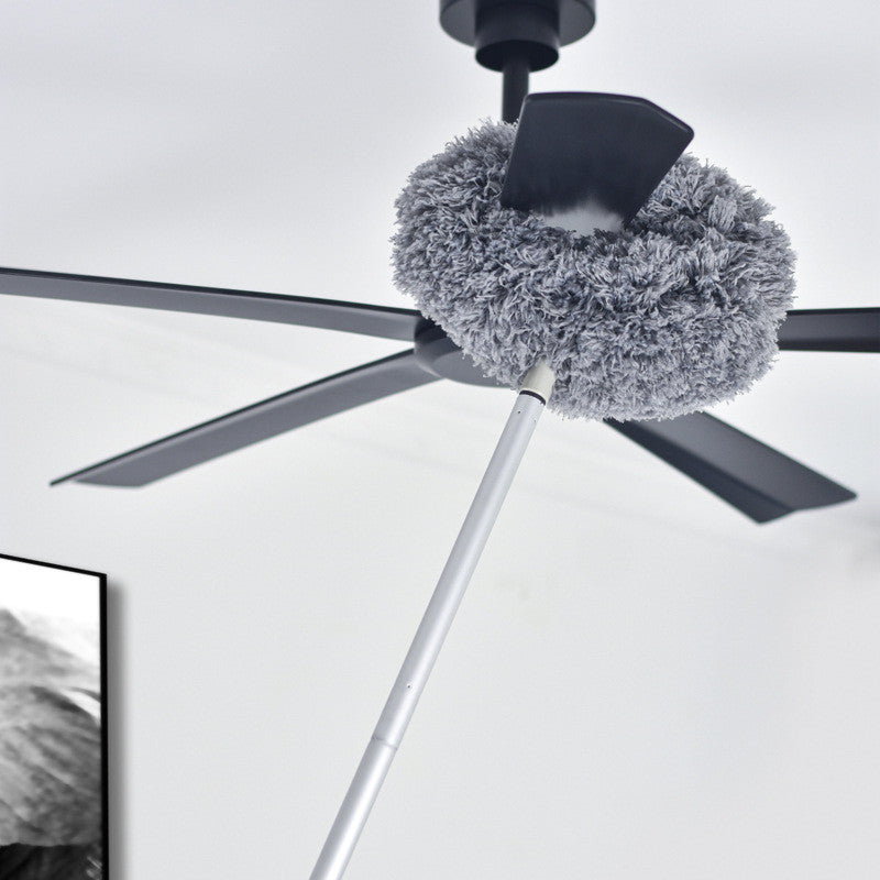 Ceiling Fan Duster Absorb Dust Save Strength Adjustable Telescopic Removable Washable Super Cilia Brush