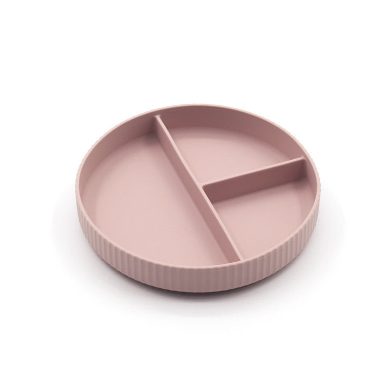 Silicone Suction Divided Plate For Baby Kids Feeding  Food Grade Silicone