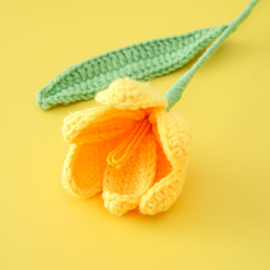 Handmade Crochet Flower Bouquet - Everlasting Rose/Sunflower for Home & Office Decor - Birthday, Anniversary Gift