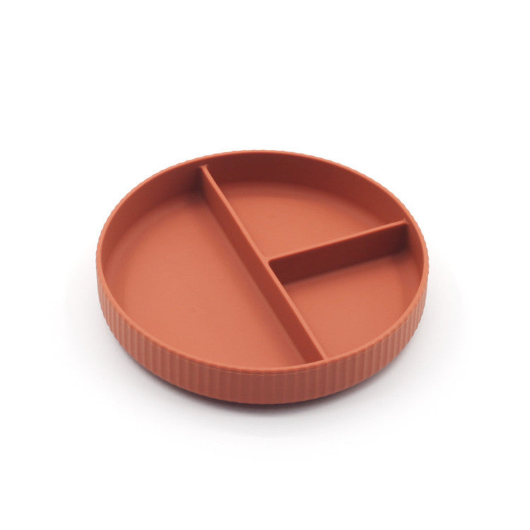 Silicone Suction Divided Plate For Baby Kids Feeding  Food Grade Silicone