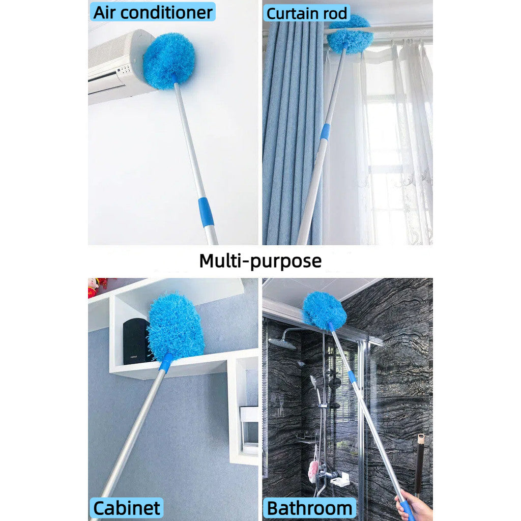 Ceiling Fan Duster Absorb Dust Save Strength Adjustable Telescopic Removable Washable Super Cilia Brush
