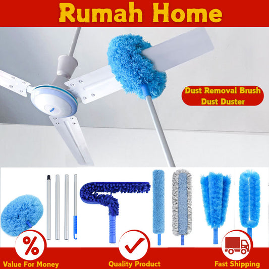 Ceiling Fan Duster Absorb Dust Save Strength Adjustable Telescopic Removable Washable Super Cilia Brush