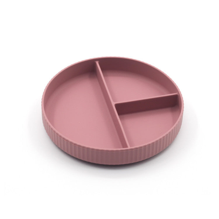Silicone Suction Divided Plate For Baby Kids Feeding  Food Grade Silicone