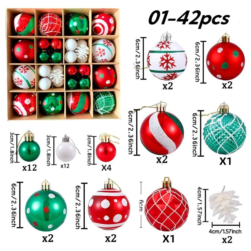 Christmas tree Balls Hanging Baubles Bundle Box Christmas Ornaments Party / Event / Home Decoration