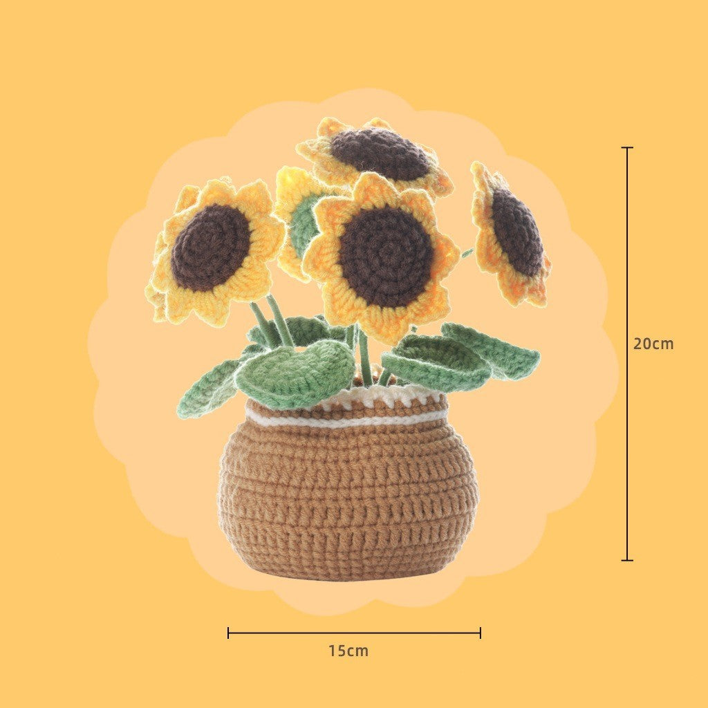 DIY Crochet Flowers Kit for Beginners Complete Crochet Knitting With Video Adorable Crochet Plant Decoration