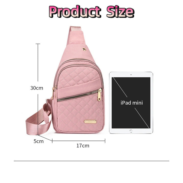 Crossbody Shoulder Bag Oxford Cloth Chest Bag Lightweight Versatile for Sports Outdoor Casual for Women (New Style)
