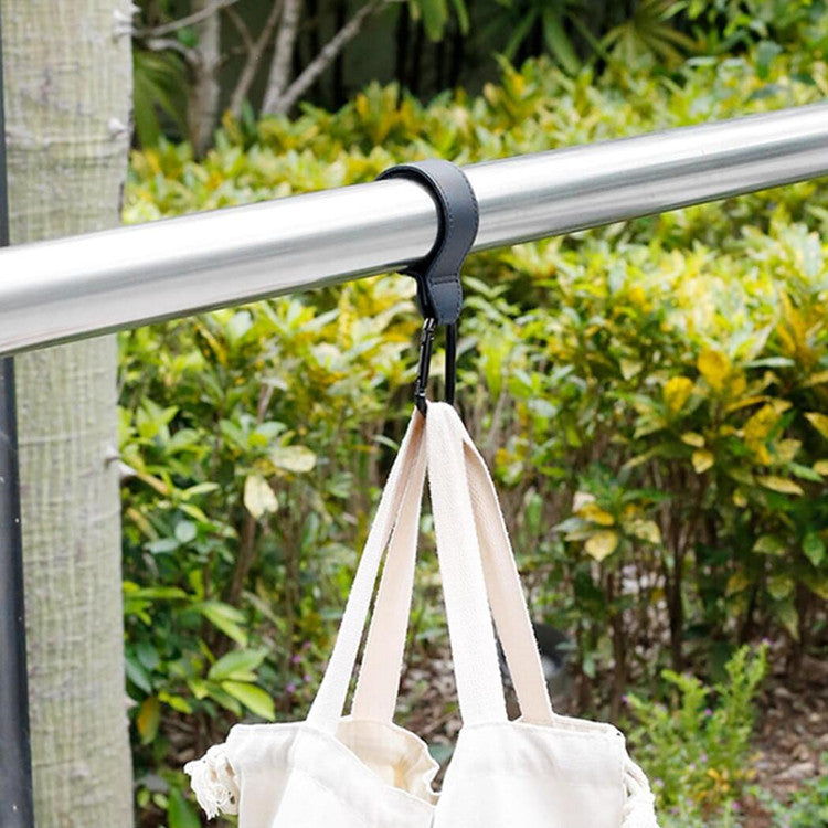 Premium Leather Stroller Hook - 20kg Heavy Duty Carabiner for Bicycle, Baby Bags, Grocery, Camping, Travel & Car Hanger