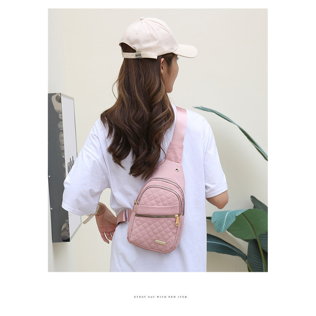 Crossbody Shoulder Bag Oxford Cloth Chest Bag Lightweight Versatile for Sports Outdoor Casual for Women (New Style)