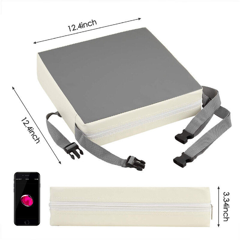 Baby Booster Cushion Seat Pad - Waterproof High-Density Sponge for Kids Chair with Breathable PVC Leather (Non-Slip)