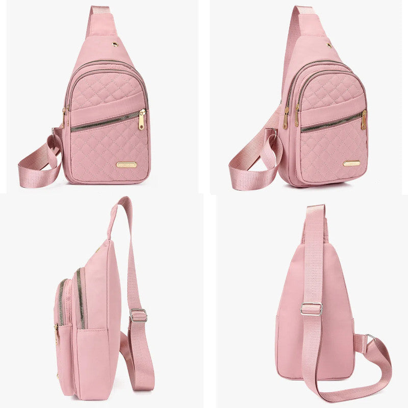 Crossbody Shoulder Bag Oxford Cloth Chest Bag Lightweight Versatile for Sports Outdoor Casual for Women (New Style)