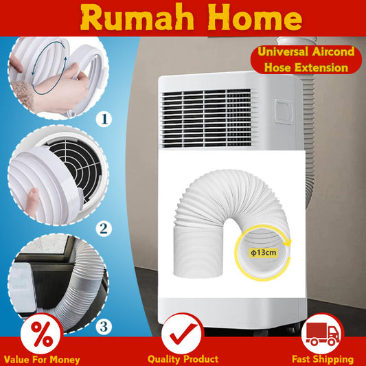Universal Aircond Hose Portable Extension Kit-Flexible Air Conditioner Pipe Exhaust Duct For 13cm/15cm Mobile Aircon