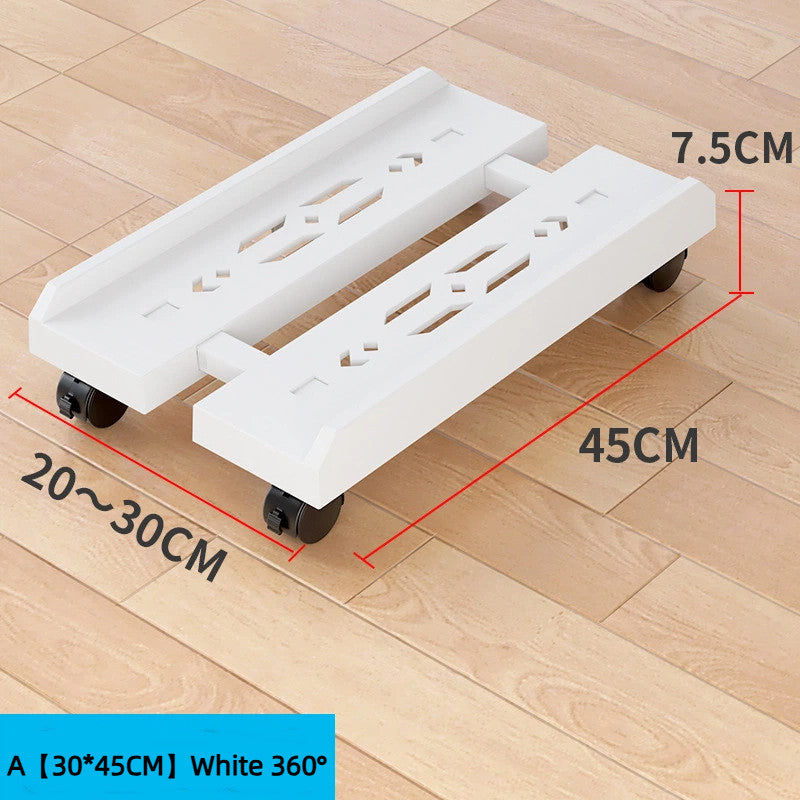 Mobile CPU Stand Adjustable with Lockable Wheels & Ventilation - Rolling Cart for PC Computer Tower Case Holder