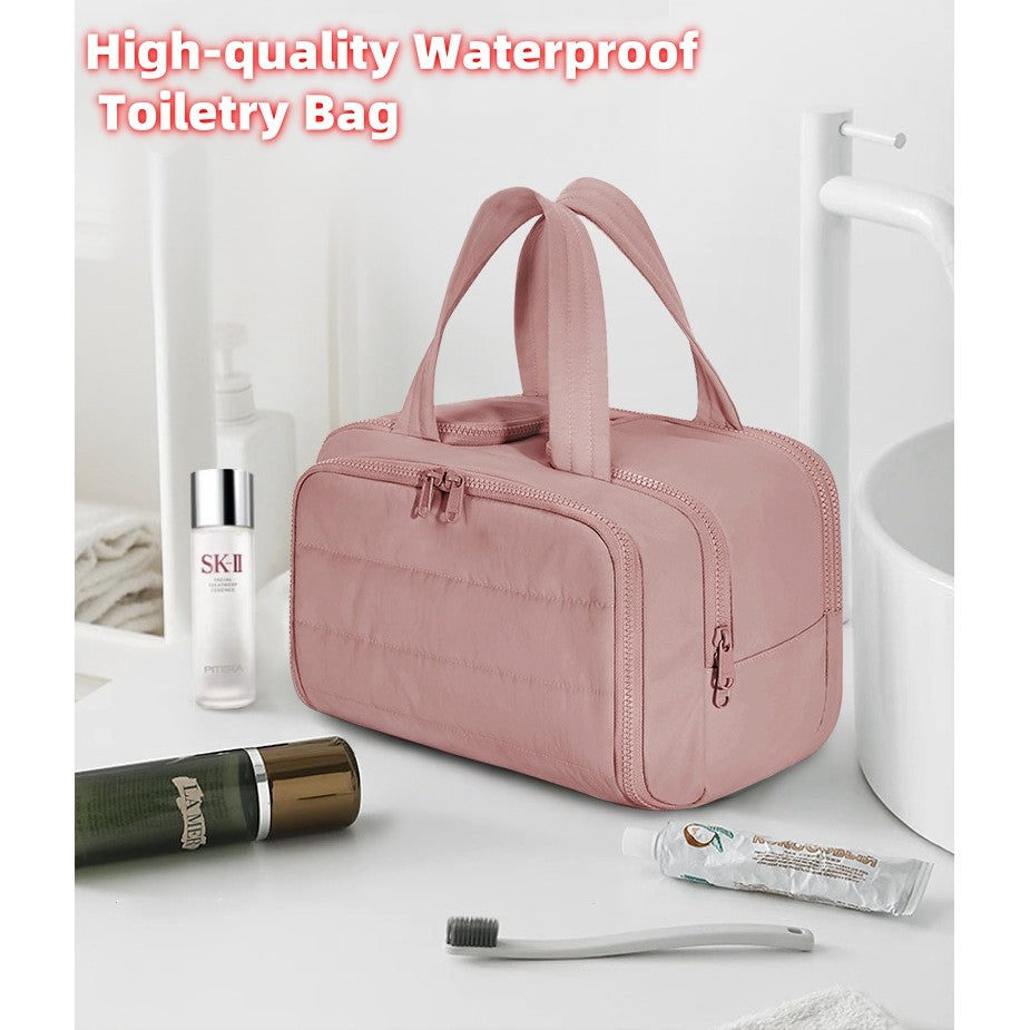 4-in-1 Puffy Multi-Functional Toiletry Bag– Large Capacity Waterproof Travel Luggage/Cosmetic Organizer Makeup Pouch