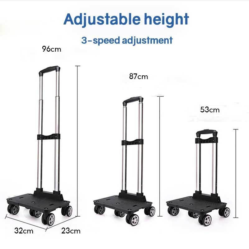 Heavy Duty Foldable Shopping Trolley with Wheels | Retractable Grocery Cart | Portable Supermarket Trolley Bag