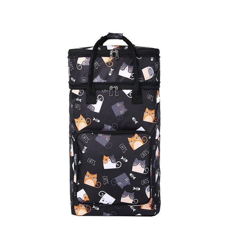 Heavy Duty Foldable Shopping Trolley with Wheels | Retractable Grocery Cart | Portable Supermarket Trolley Bag