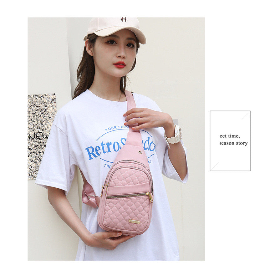 Crossbody Shoulder Bag Oxford Cloth Chest Bag Lightweight Versatile for Sports Outdoor Casual for Women (New Style)