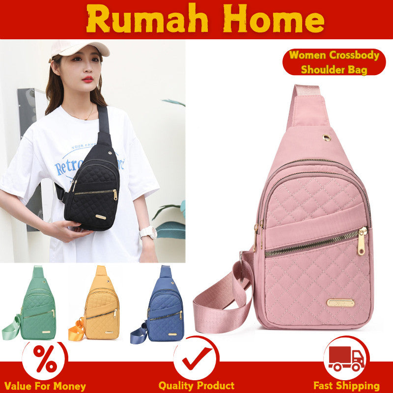 Crossbody Shoulder Bag Oxford Cloth Chest Bag Lightweight Versatile for Sports Outdoor Casual for Women (New Style)