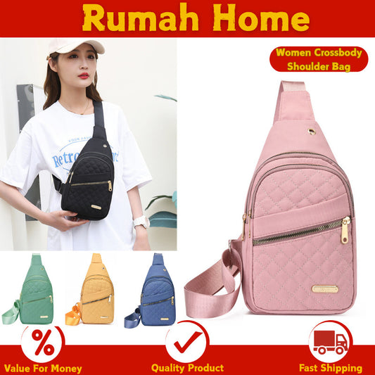 Crossbody Shoulder Bag Oxford Cloth Chest Bag Lightweight Versatile for Sports Outdoor Casual for Women (New Style)