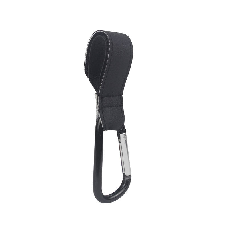 Premium Leather Stroller Hook - 20kg Heavy Duty Carabiner for Bicycle, Baby Bags, Grocery, Camping, Travel & Car Hanger