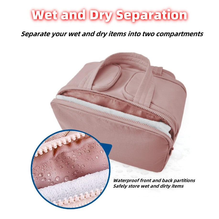 4-in-1 Puffy Multi-Functional Toiletry Bag– Large Capacity Waterproof Travel Luggage/Cosmetic Organizer Makeup Pouch