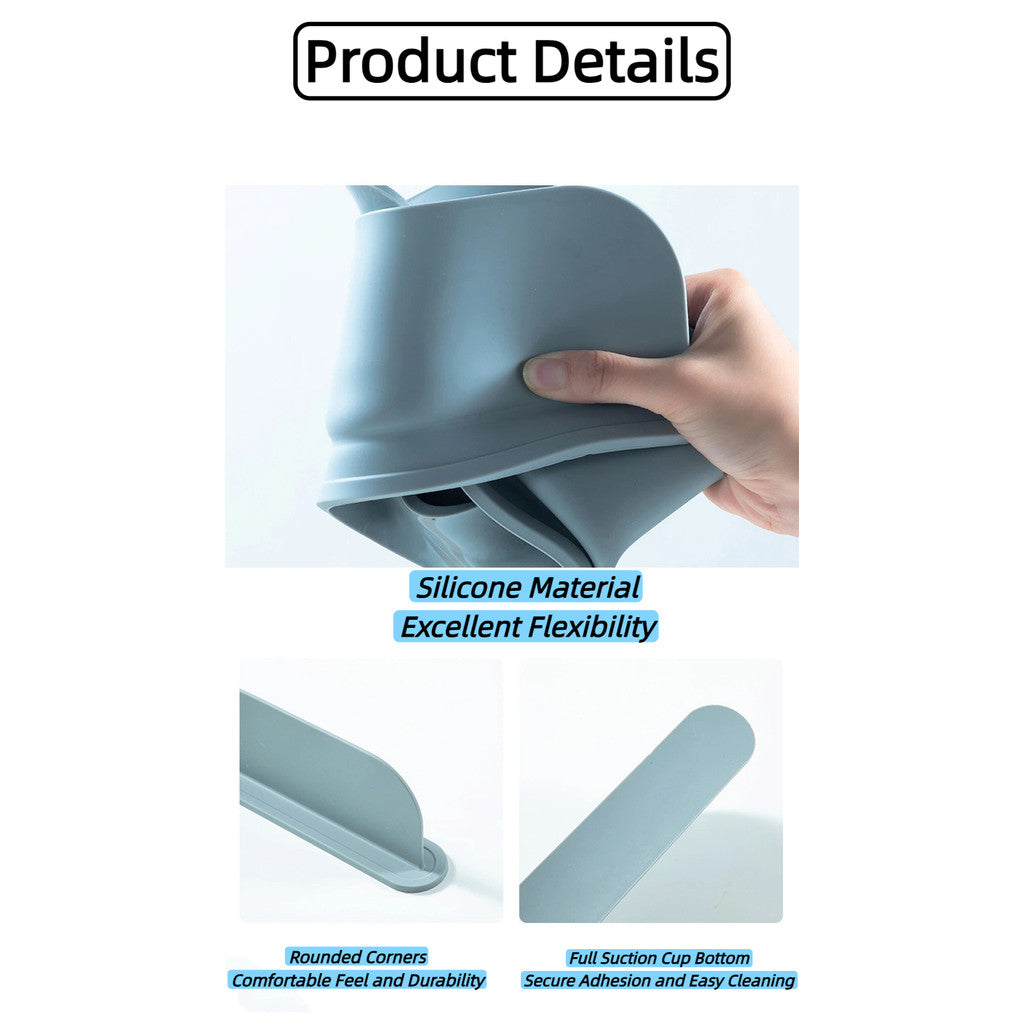 Silicone Kitchen Splash Guard for Sink Countertop, Dish Washing Waterproof Anti-Splash Barrier Suction Cup Design