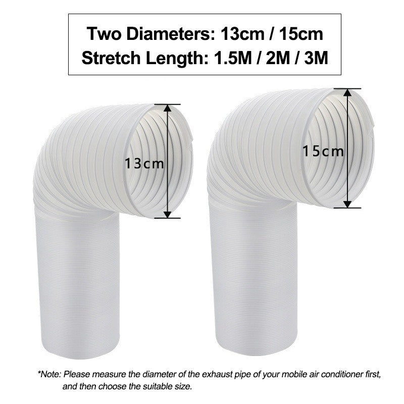 Universal Aircond Hose Portable Extension Kit-Flexible Air Conditioner Pipe Exhaust Duct For 13cm/15cm Mobile Aircon