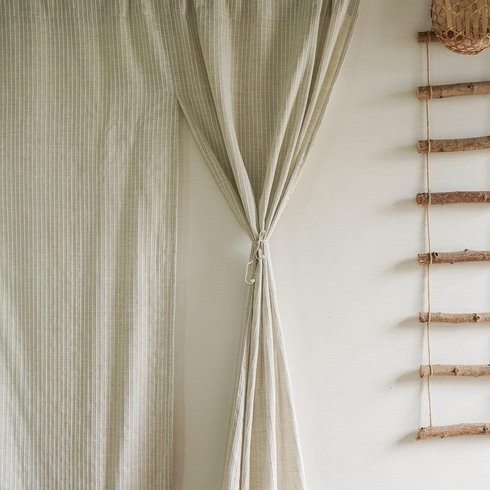 Japanese Cotton Linen Blackout Door Curtain - Punch-Free Partition Hanging for Kitchen/Bedroom | Privacy Room Divider