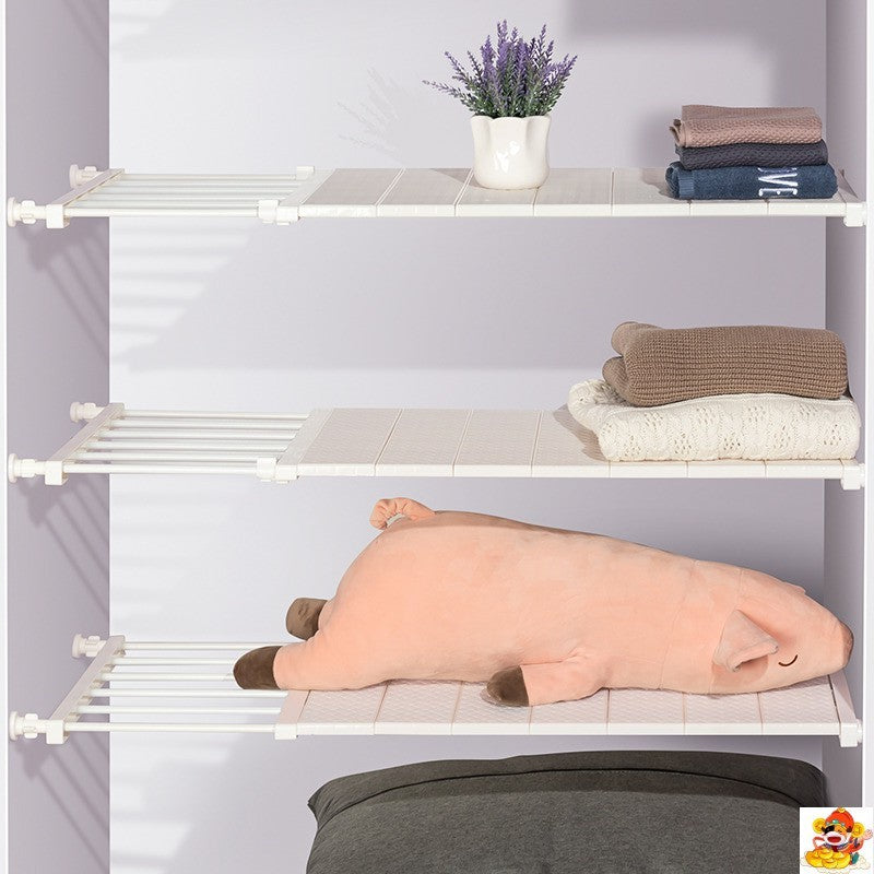 Extendable Wardrobe Shelf Adjustable Closet Organizer Rack Adjustable Extendable Wardrobe Shelf Space Saving