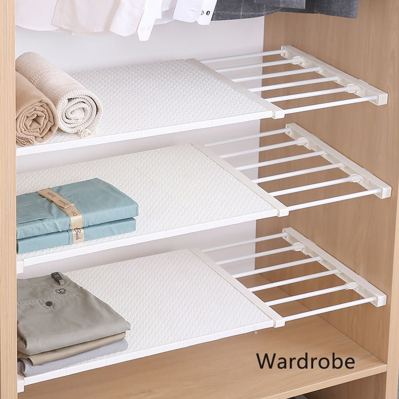 Extendable Wardrobe Shelf Adjustable Closet Organizer Rack Adjustable Extendable Wardrobe Shelf Space Saving