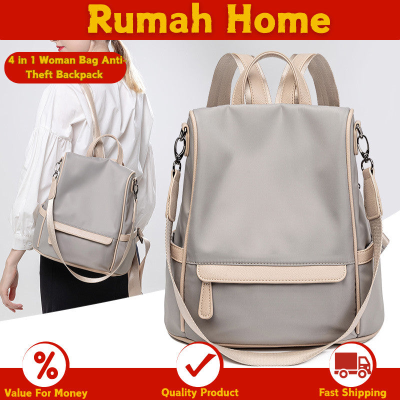 Fashion Luxury Women Bag Anti-Theft Backpack With Sling Strap Waterproof For Travel, School, Casual