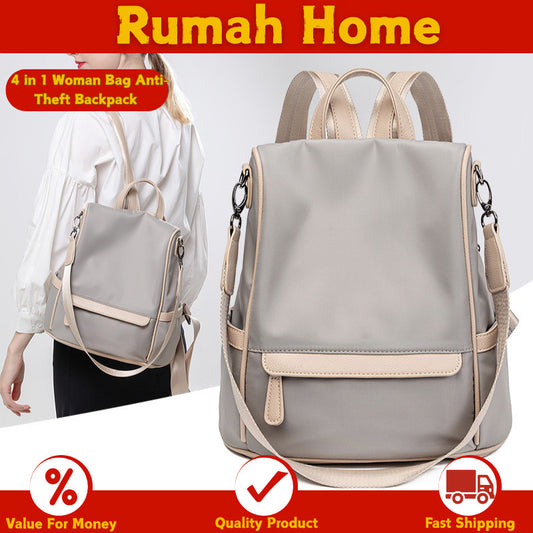 Fashion Luxury Women Bag Anti-Theft Backpack With Sling Strap Waterproof For Travel, School, Casual