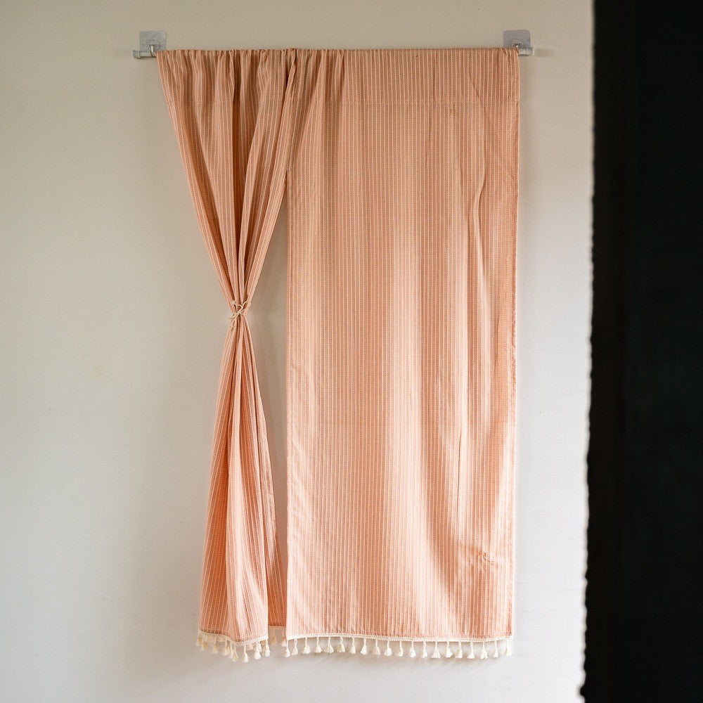 Japanese Cotton Linen Blackout Door Curtain - Punch-Free Partition Hanging for Kitchen/Bedroom | Privacy Room Divider