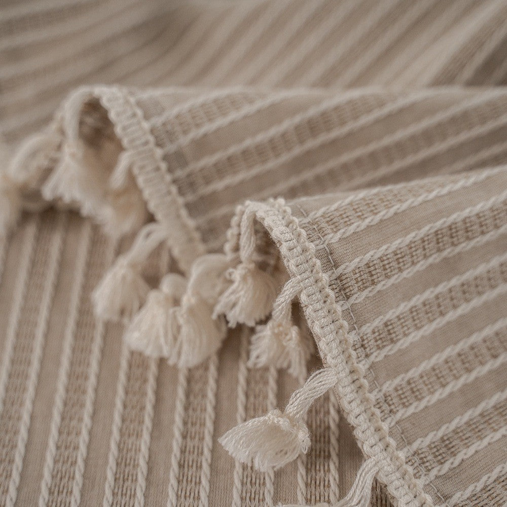 Japanese Cotton Linen Blackout Door Curtain - Punch-Free Partition Hanging for Kitchen/Bedroom | Privacy Room Divider