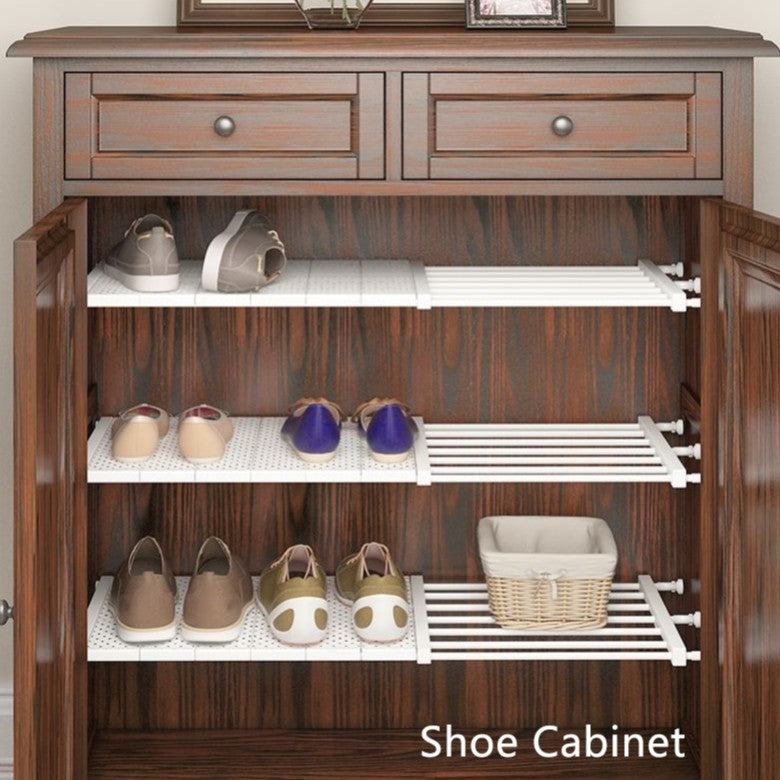 Extendable Wardrobe Shelf Adjustable Closet Organizer Rack Adjustable Extendable Wardrobe Shelf Space Saving