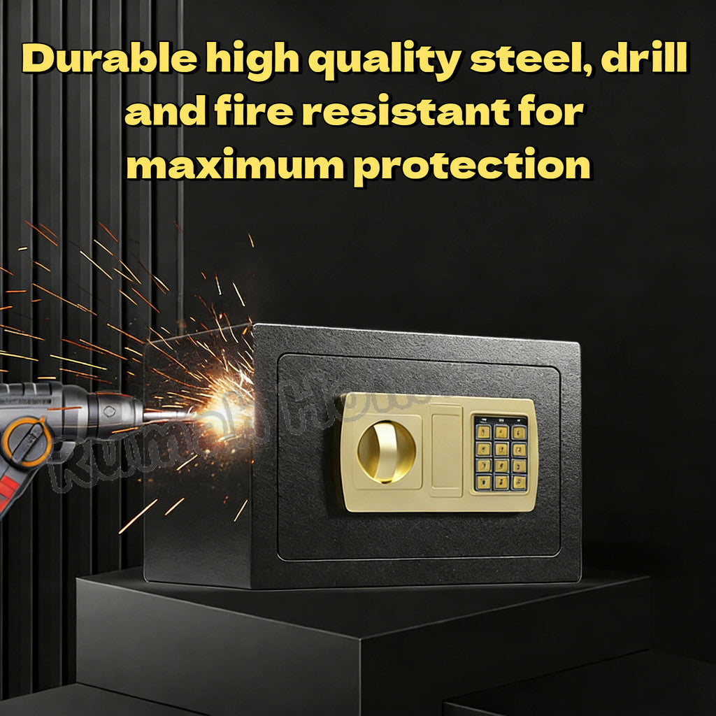 Digital Security Safe Box | Electronic Password/Key Unlock For Kids Adults Document Storage Secret Items Home Piggy Bank