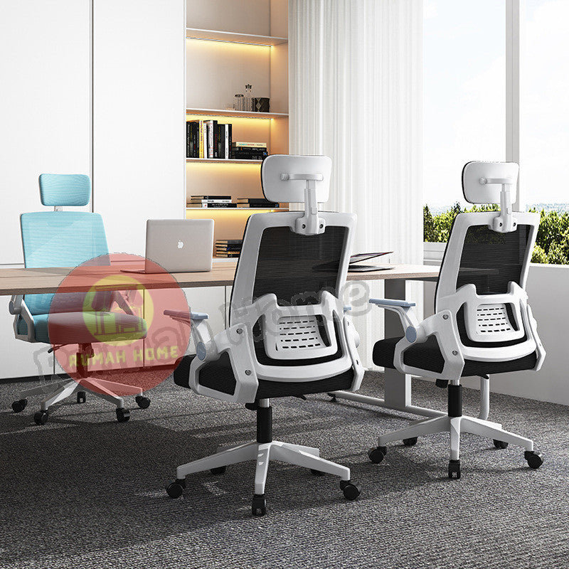 High-Back Ergonomic Mesh Office Desk Chair Lumbar Support Computer Gaming Chair With Pillow for Home Study