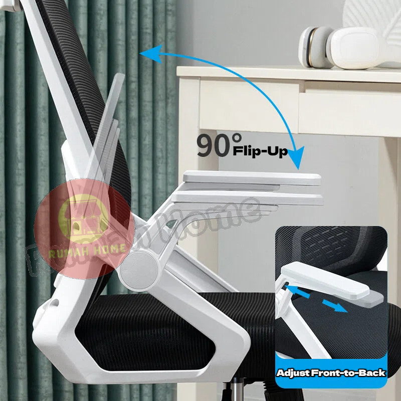 High-Back Ergonomic Mesh Office Desk Chair Lumbar Support Computer Gaming Chair With Pillow for Home Study