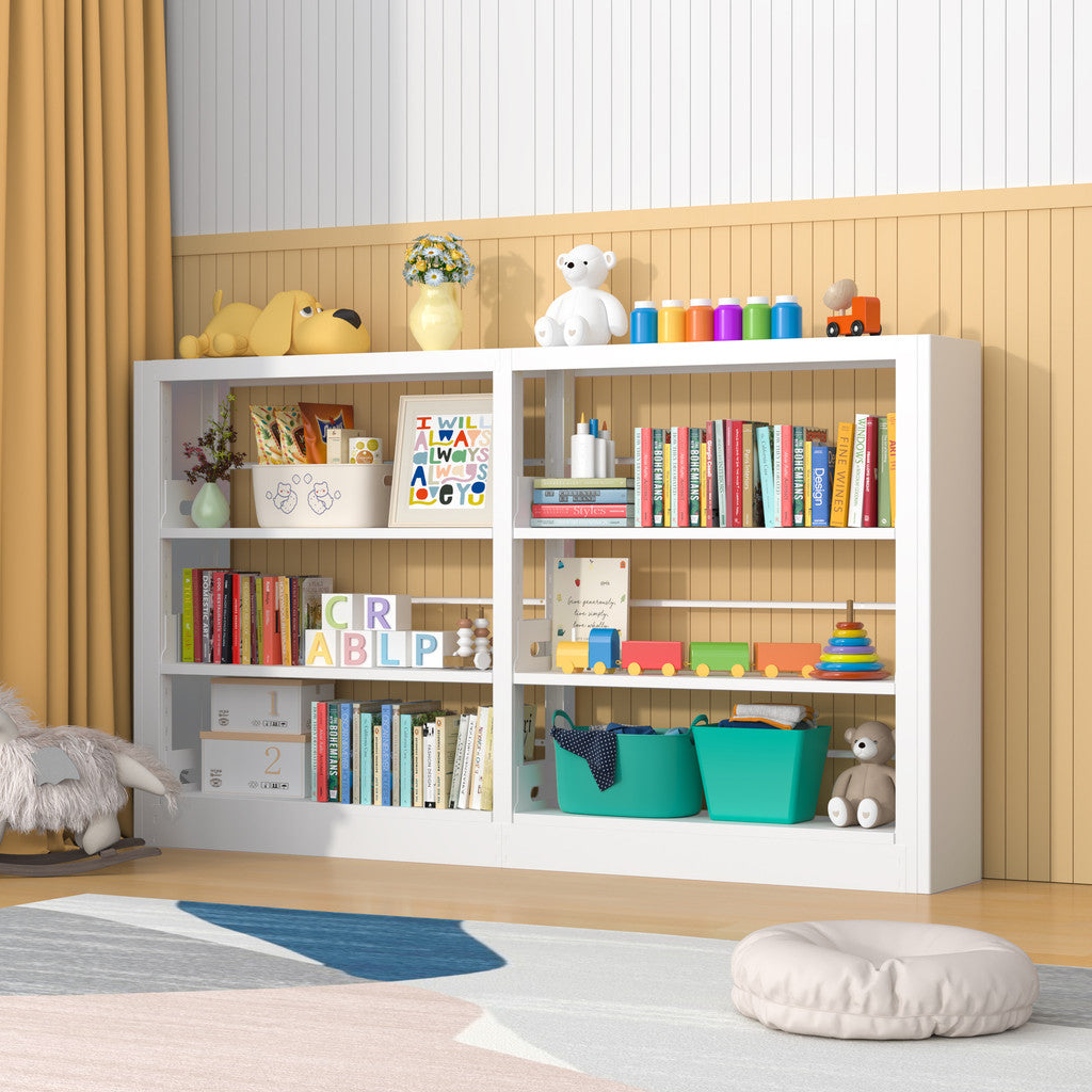 【SG Stock】Heavy Duty Steel Bookshelf Kids Bookcase Floor-standing Storage Rack Shelves for Home Kitchen Warehouse Garage