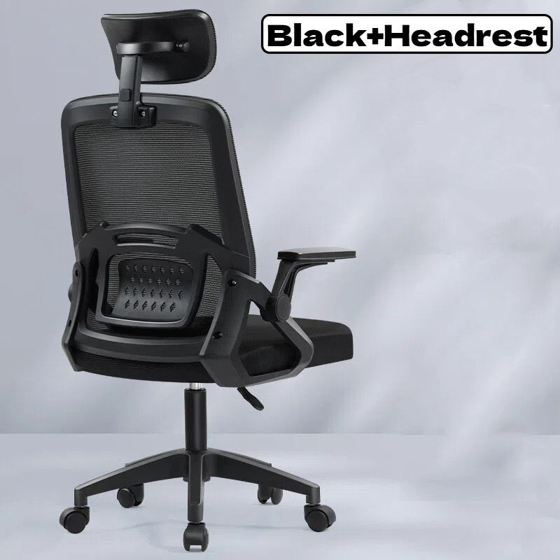 High-Back Ergonomic Mesh Office Desk Chair Lumbar Support Computer Gaming Chair With Pillow for Home Study