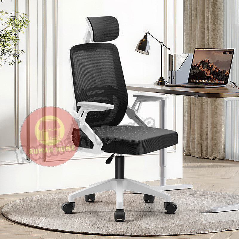 High-Back Ergonomic Mesh Office Desk Chair Lumbar Support Computer Gaming Chair With Pillow for Home Study