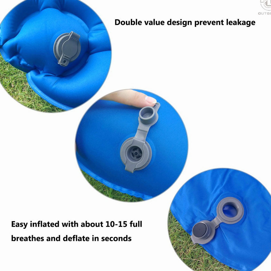 Camping Inflatable Mat With Air Pillow Outdoor Beach Air Mattress Portable Waterproof air mattress sleeping bag