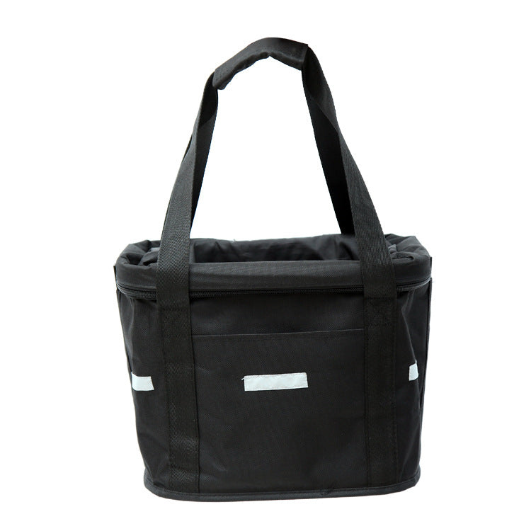 Bicycle Handlebar Basket Large Capacity MTB Bike Pet Carrier Foldable Detachable Front Frame Pannier