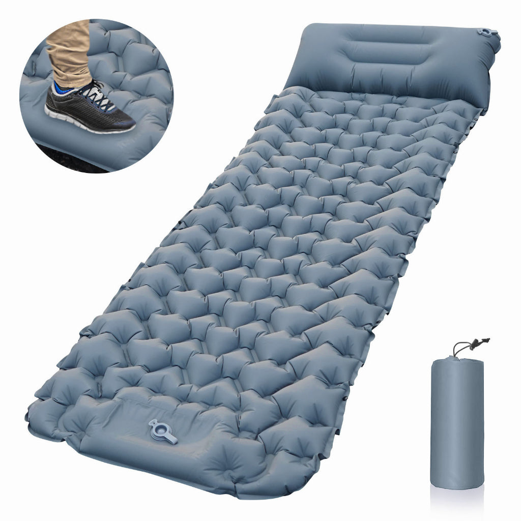 Camping Inflatable Mat With Air Pillow Outdoor Beach Air Mattress Portable Waterproof air mattress sleeping bag