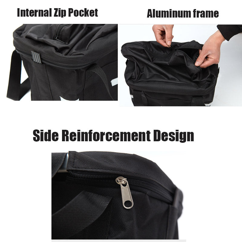 Bicycle Handlebar Basket Large Capacity MTB Bike Pet Carrier Foldable Detachable Front Frame Pannier