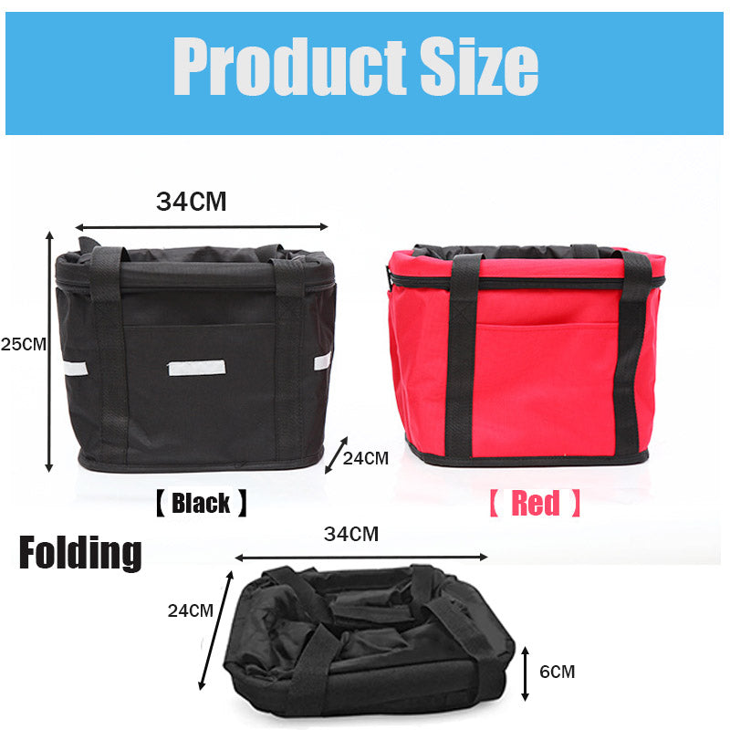 Bicycle Handlebar Basket Large Capacity MTB Bike Pet Carrier Foldable Detachable Front Frame Pannier