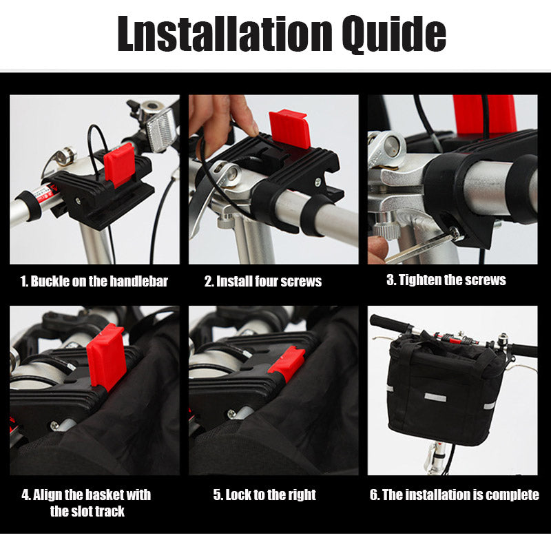 Bicycle Handlebar Basket Large Capacity MTB Bike Pet Carrier Foldable Detachable Front Frame Pannier