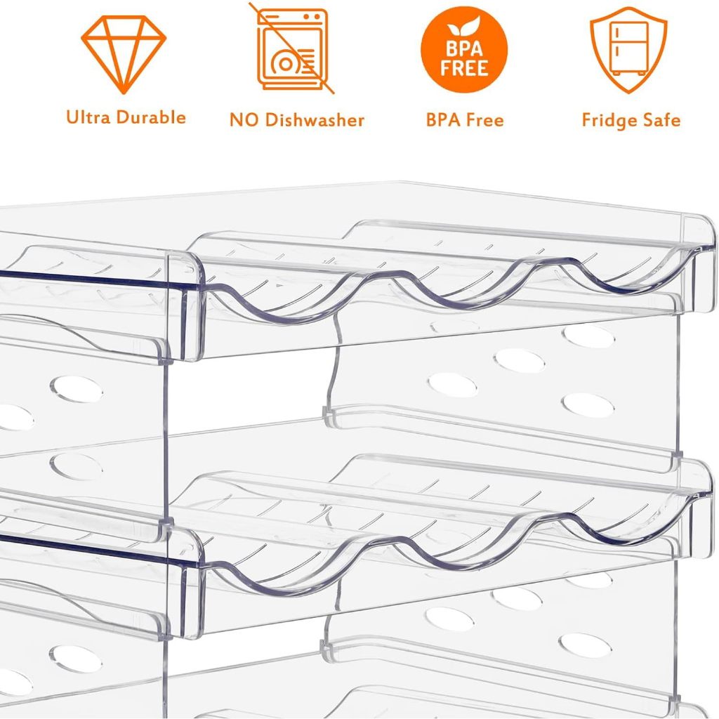 Wine Rack Water Flask Bottle Organizer Thermos Holder Multi-layer Transparent Fridge Organiser