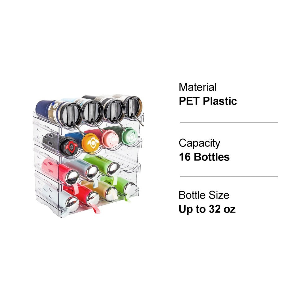 Wine Rack Water Flask Bottle Organizer Thermos Holder Multi-layer Transparent Fridge Organiser