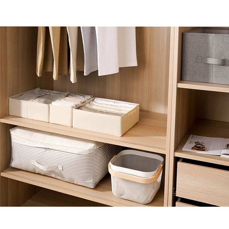 Minimalist Foldable Linen Drawer Organiser - Wardrobe Storage Box for Clothes, Undergarments | Multi-Drawer Dividers