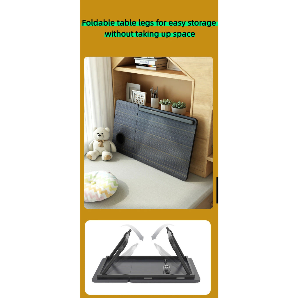 Foldable Laptop Desk with Tablet Holder - Multi-Purpose Bed/Office Table for Study,Work,Dorm & Small Spaces Space-Saving